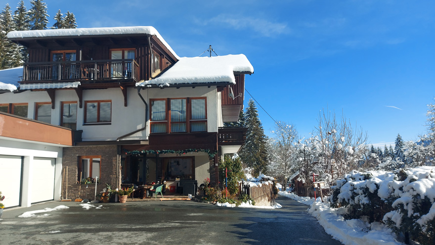 ferienhaus waldhof - erster Schnee