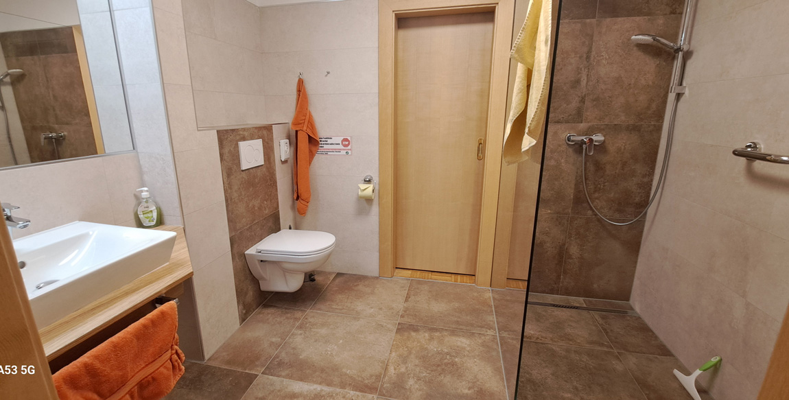 Badezimmer Ferienhaus Waldhof